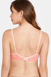 Rosaline Everyday Double Layered Non-Wired 3/4th Coverage  T-Shirt Bra - Peach Passion Print — thumbnail 2